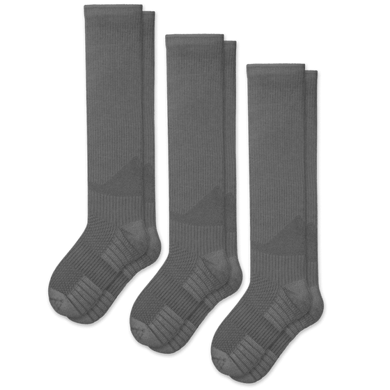 Viasox Gray Compression Socks Bundle 3-Pack front view