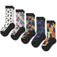 Viasox Cozy Cat EasyStretch™ Socks 5-Pack Bundle side view