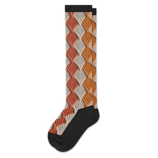 Crochet Leaves EasyStretch™ Socks