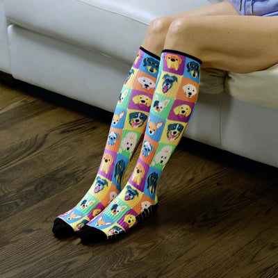 Viasox Dogs Compression Socks detail close-up