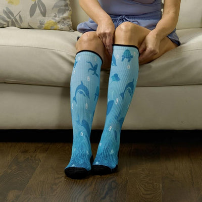 Viasox Deep Sea Compression Socks pair displayed