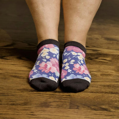 Viasox Floral Ankle Socks detail close-up