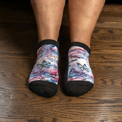 Viasox Butterfly Ankle Socks pair displayed