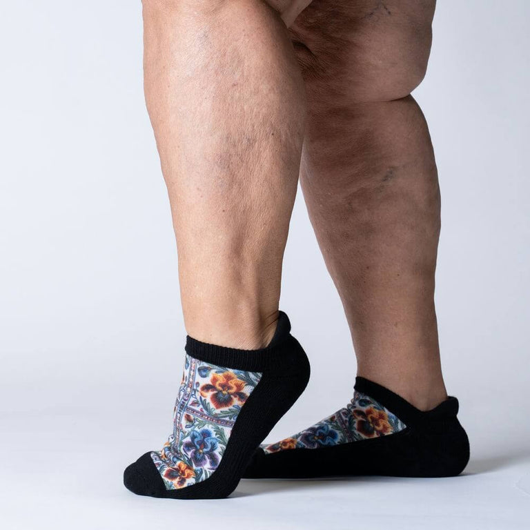 Floral Tiles Ankle Socks