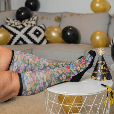 Viasox Wildflower EasyStretch™ Socks pair displayed