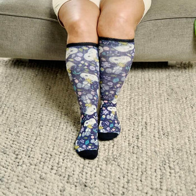 Viasox Flower Friends EasyStretch™ Socks stretched display