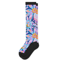 Viasox Daisy Blue EasyStretch Socks front view