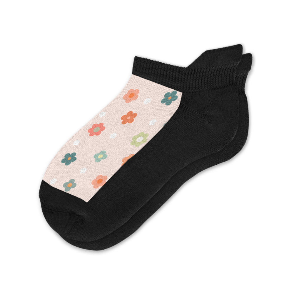 Viasox Daisy Dots Ankle Socks front view