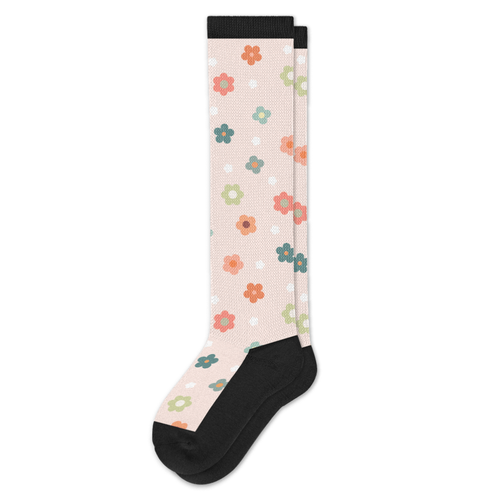 Viasox Daisy Dots EasyStretch Socks front view