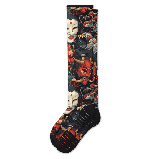 Dragon Faces Compression Socks