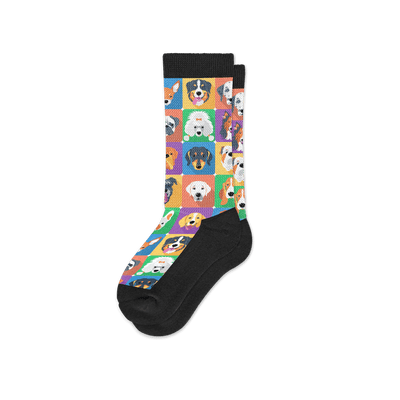 Viasox Dogs EasyStretch™ Socks Crew Cut Flat View