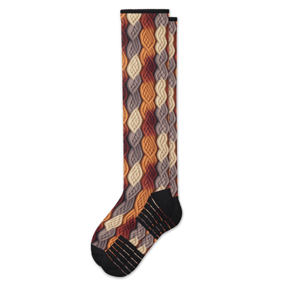 Fall Braids Compression Socks