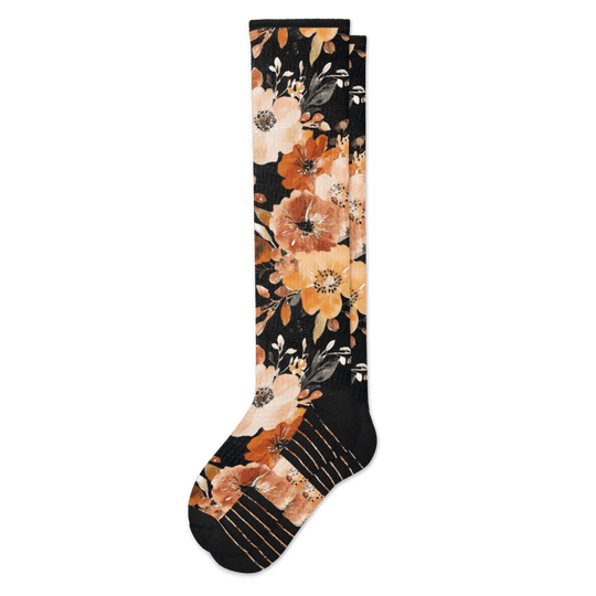Fall Floral Compression Socks