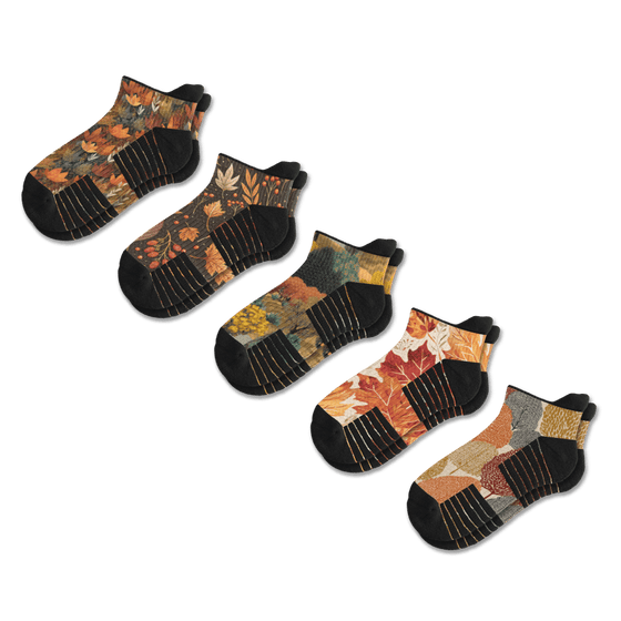 Viasox Fall Foliage Ankle Compression Socks 5-Pack Bundle