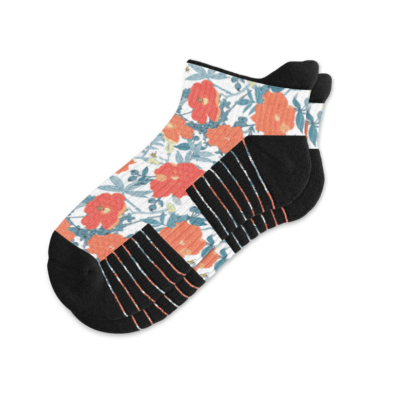 Fall Poppies Ankle Compression Socks