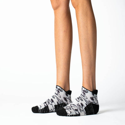Viasox Snoopy Sox Ankle Compression Socks stretched display