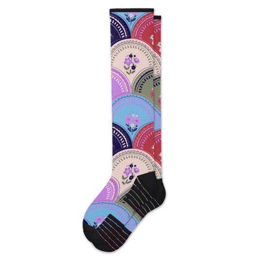 Flower Plates Compression Socks