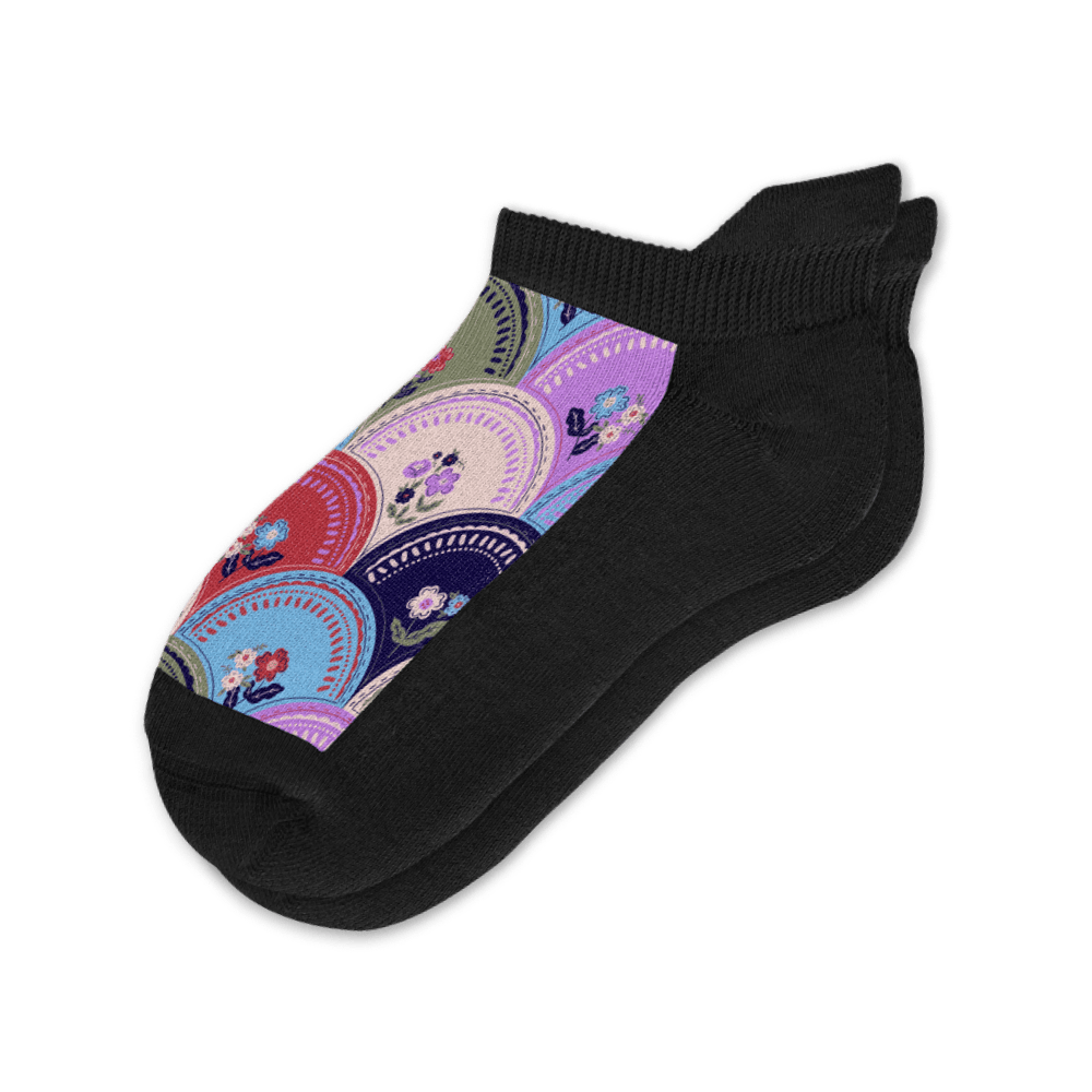 Viasox Flower Plates Ankle Socks front view