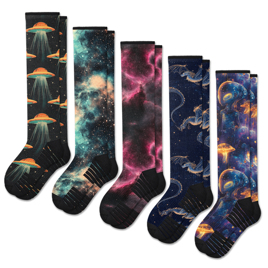 Galactic Compression Socks 5-Pack Bundle