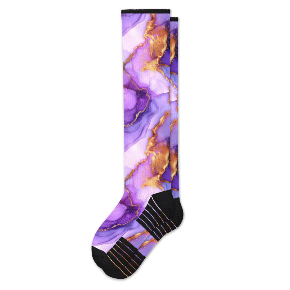 Viasox Golden Lavender Compression Socks front view