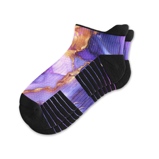 Viasox Golden Lavender Ankle Compression Socks front view