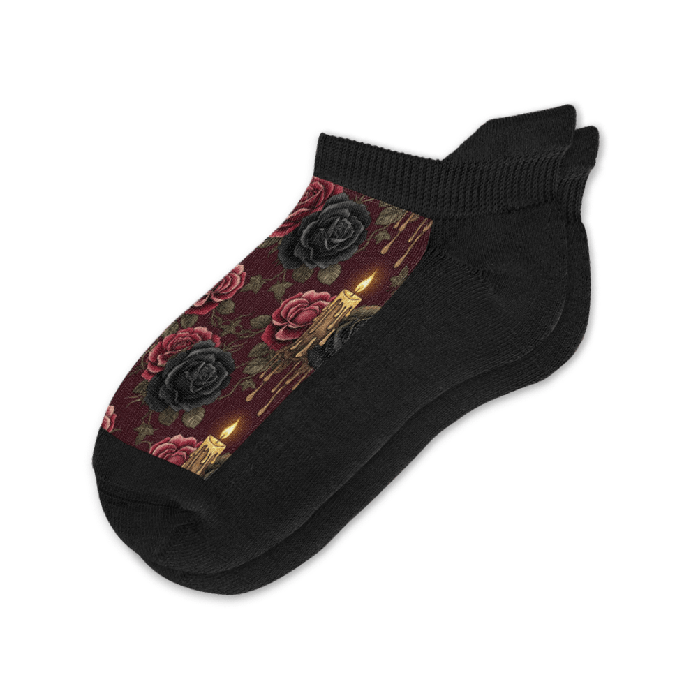 Gothic Rose Ankle Socks