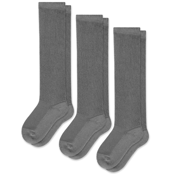 Viasox Gray EasyStretch Socks Bundle 3-Pack front view