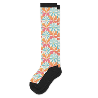 Viasox Groovy Blooms EasyStretch Socks front view