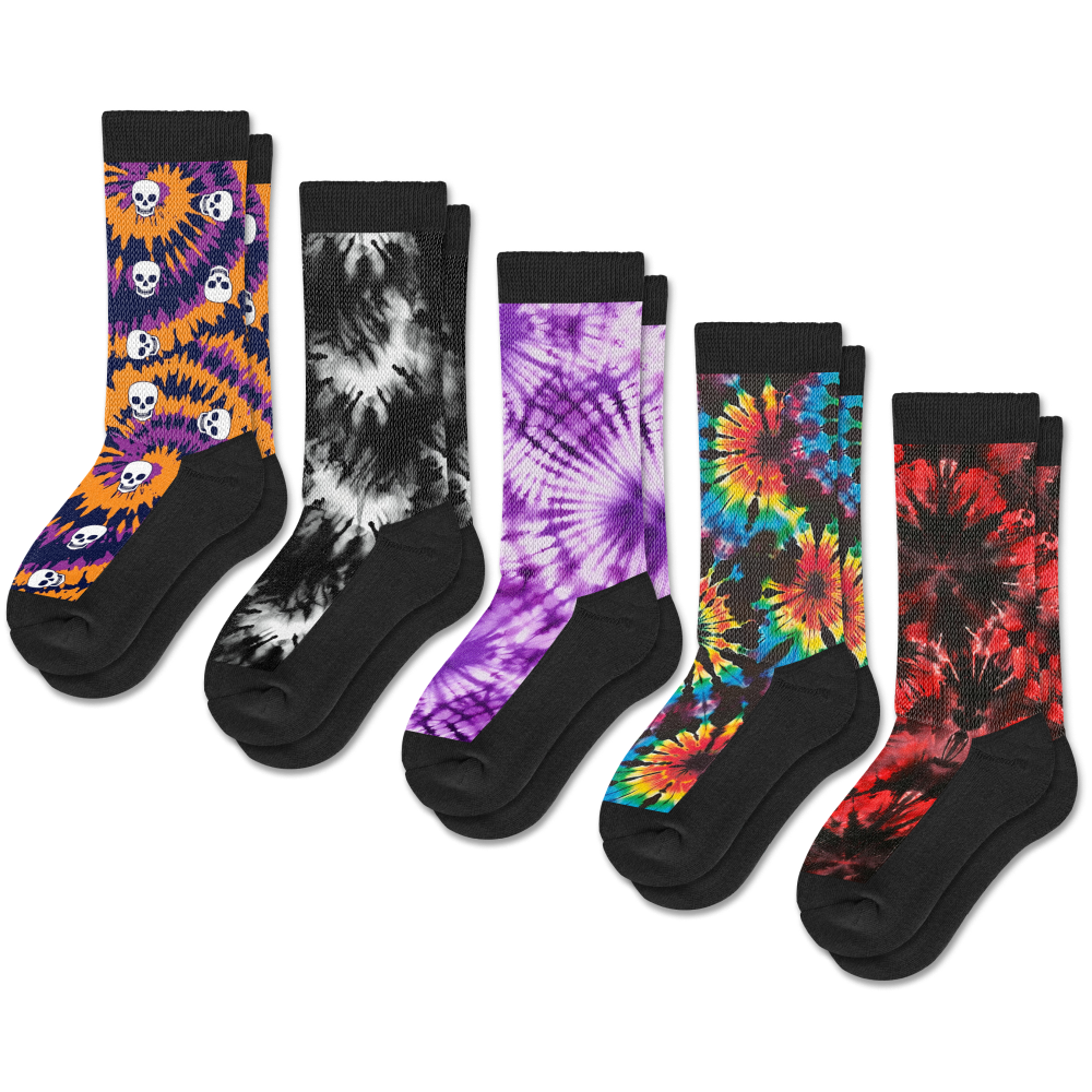 Viasox Tie Dye EasyStretch™ Socks 5-Pack Bundle, photo 2