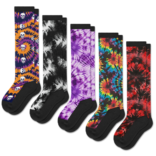 Tie Dye EasyStretch™ Socks 5-Pack Bundle