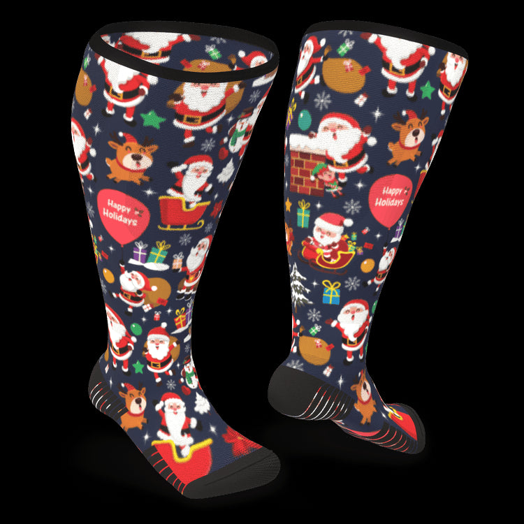 Here Comes Santa Diabetic Compression Socks