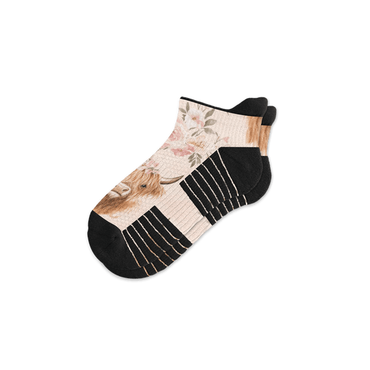 Highland Roses Ankle Compression Socks