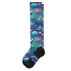 Iridescent Sealife Compression Socks