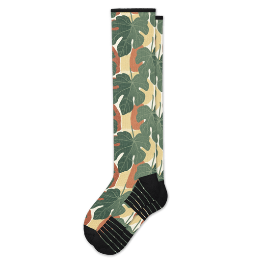 Jungle Leaves Compression Socks