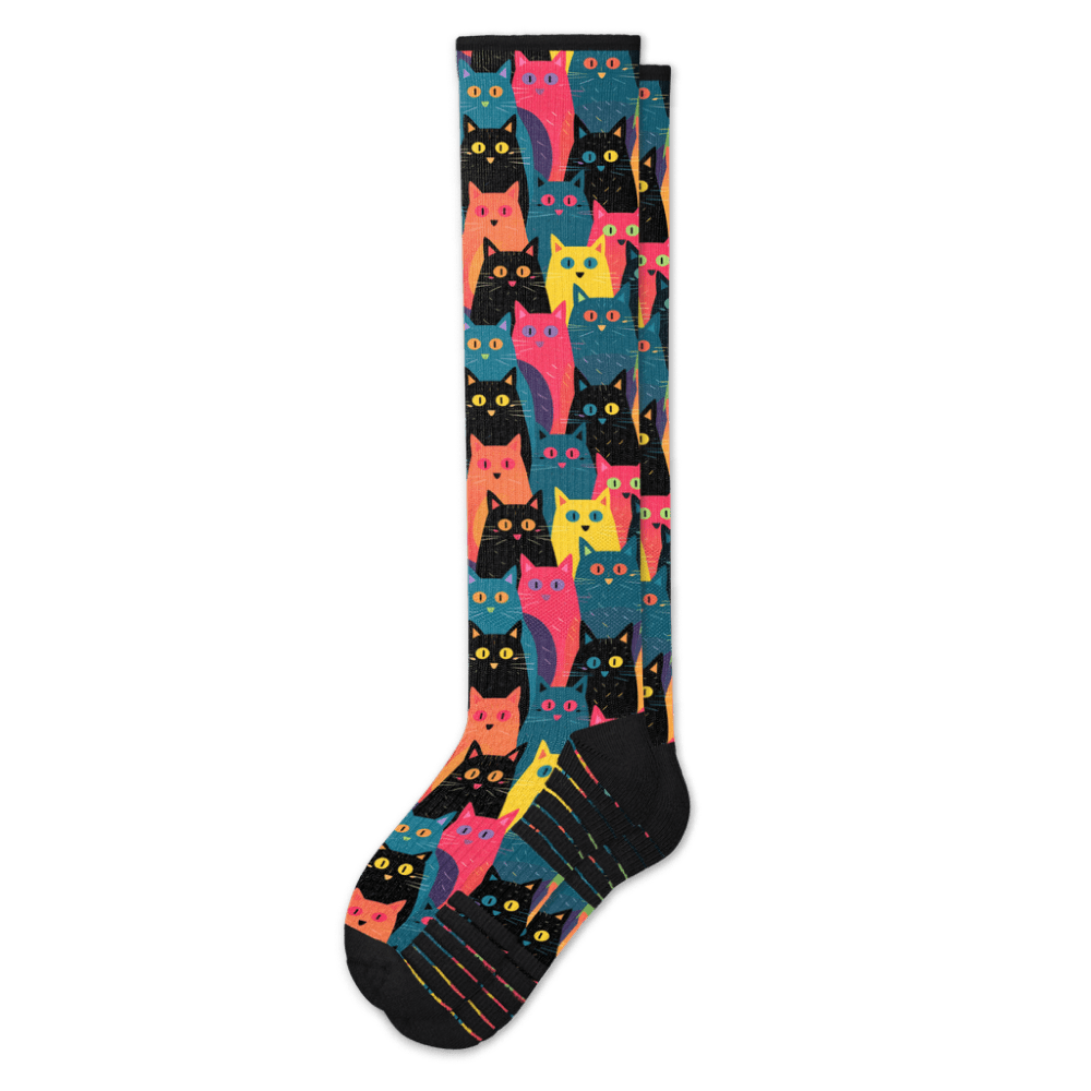 Viasox Kitty City Compression Socks front view