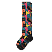 Viasox Kitty City Compression Socks front view
