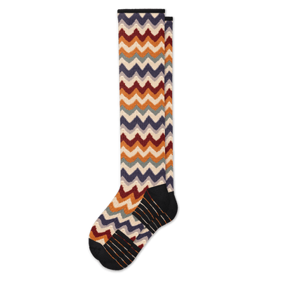 Knitted ZigZags Compression Socks