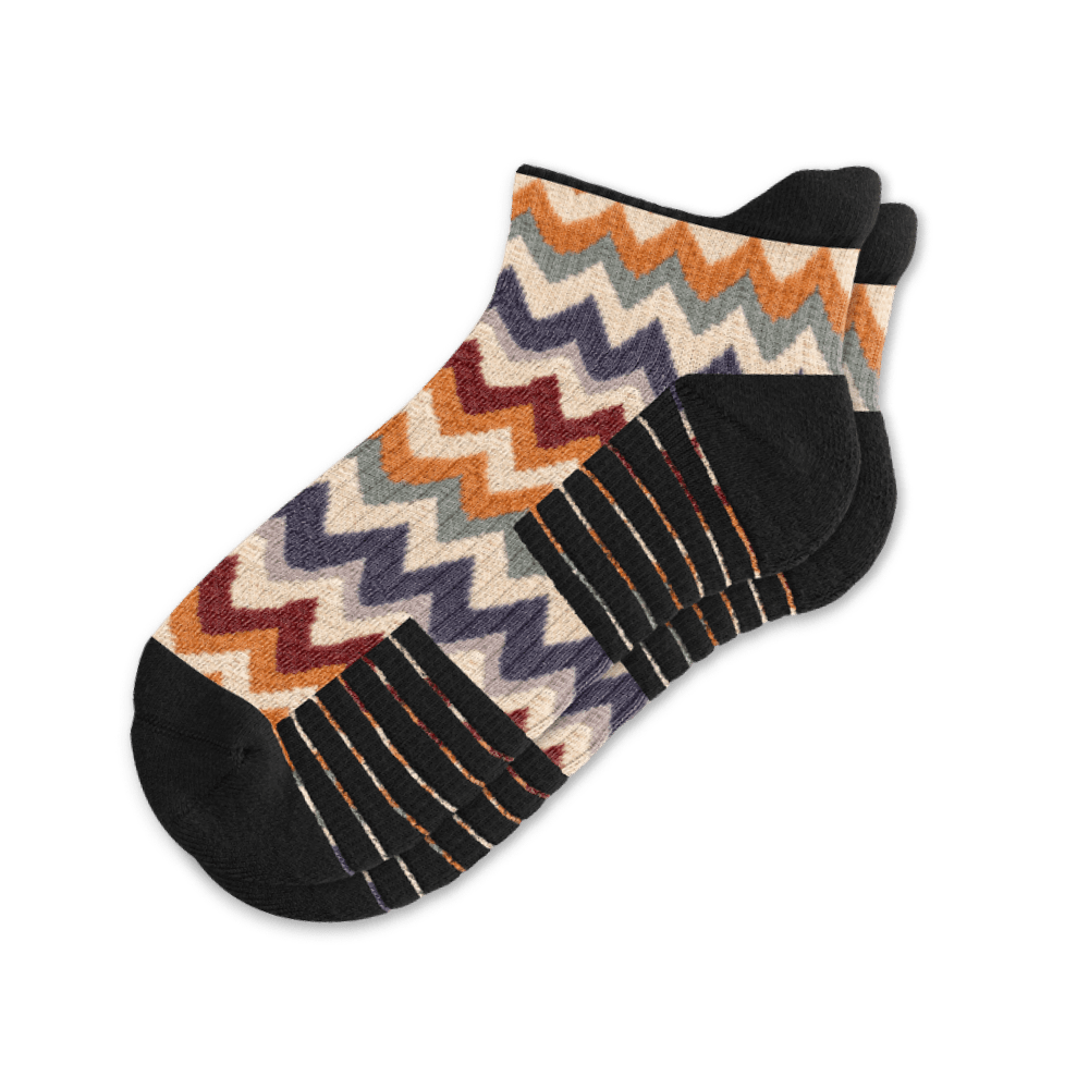 Knitted ZigZags Ankle Compression Socks
