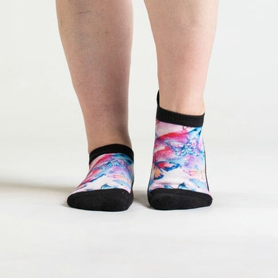 Viasox Butterfly Ankle Socks stretched display