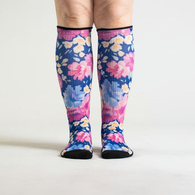 Viasox Floral Compression Socks side view