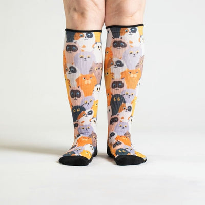 Viasox Cats Compression Socks side view