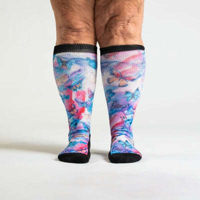 Viasox Butterfly EasyStretch™ Socks stretched display