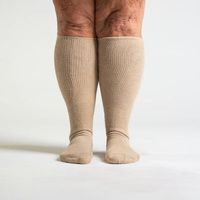 Viasox Tan EasyStretch™ Socks stretched display