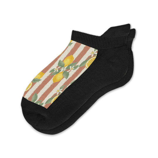 Lemon Stripes Ankle Socks