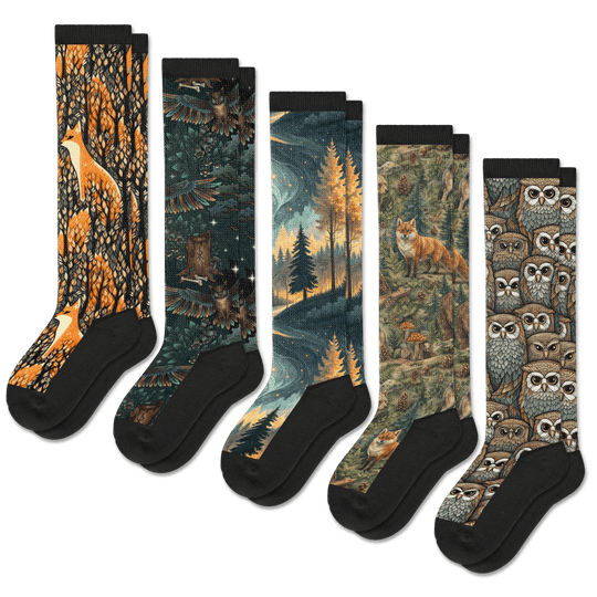 Whispering Woods EasyStretch™ Socks 5-Pack Bundle