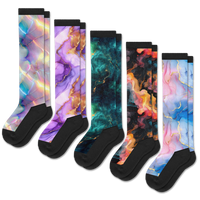 Viasox Magic Marble EasyStretch™ Socks 5-Pack Bundle front view