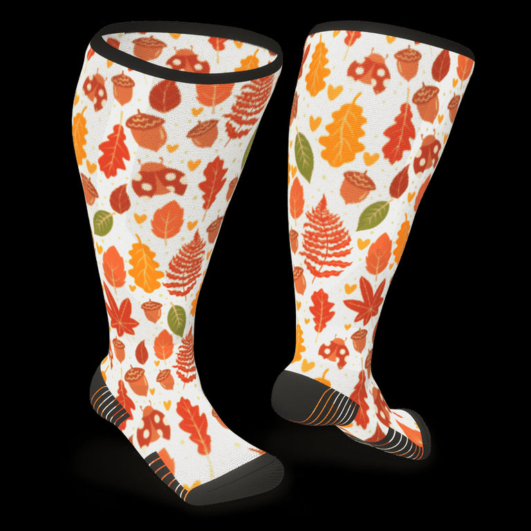 Maple Leaves Diabetic Compression Socks