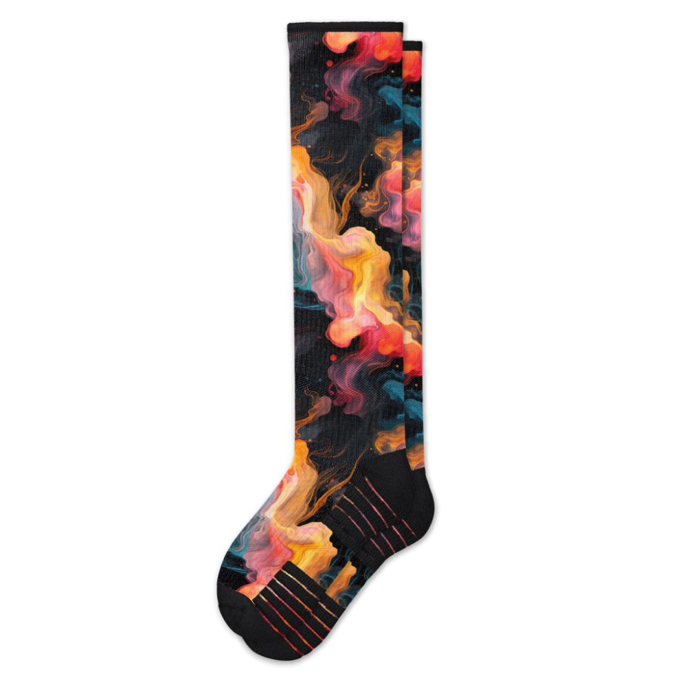 Viasox Midnight Lava Compression Socks front view