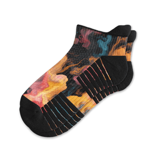 Viasox Midnight Lava Ankle Compression Socks front view