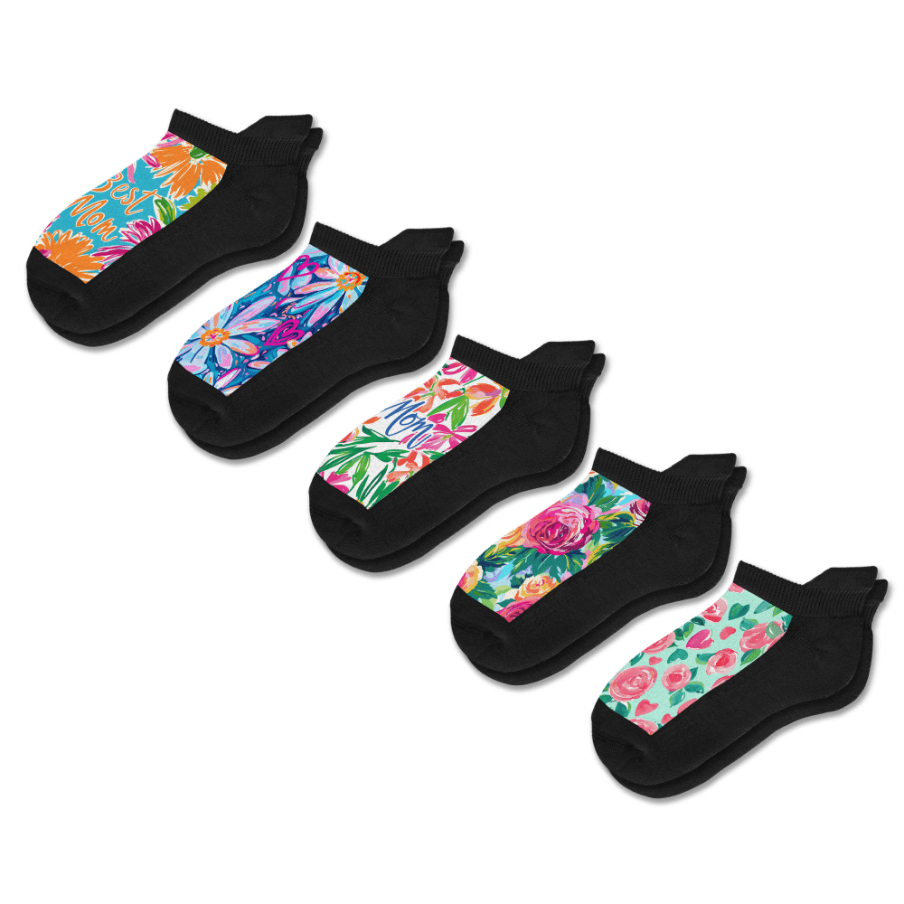 Viasox Mother's Day Ankle Socks 5-Pack Bundle front view